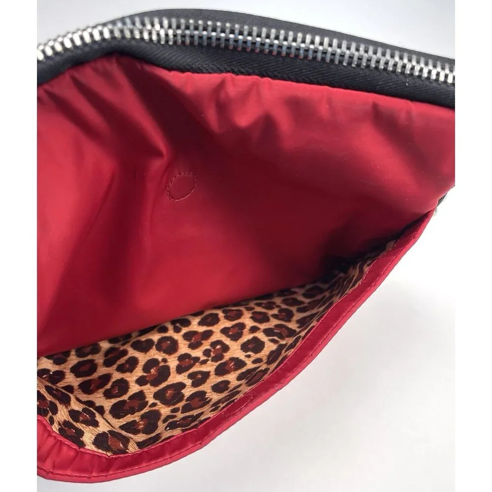 BRIGHTON iPad Tablet Red Nylon & Leather Padded Sleeve With One Push of a Button